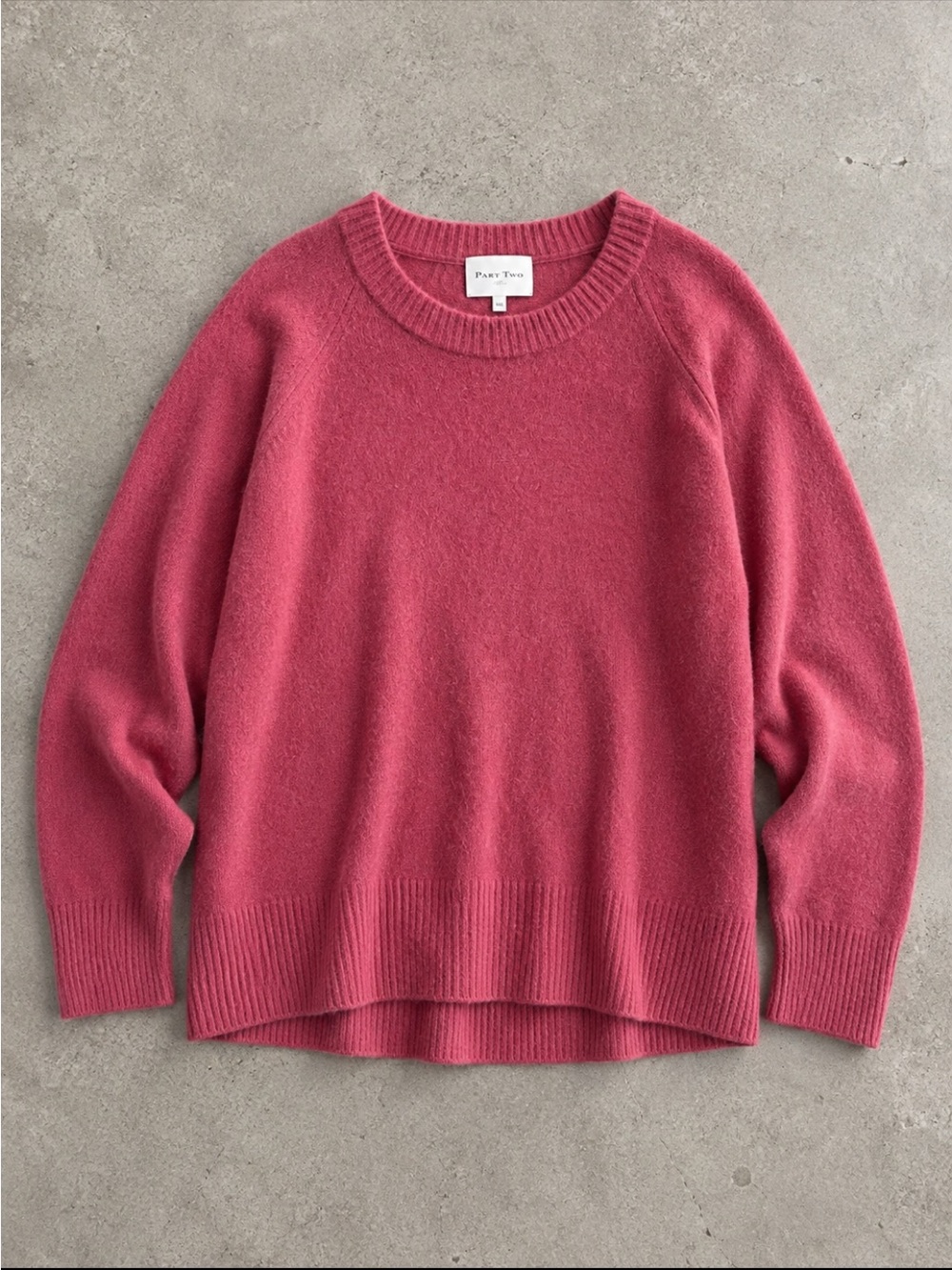 Part Two LannaPW Mohair Wool Blend Sweater XXL Pink Crewneck Oversized Comfy